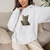Laughing Meme Cat Hoodie – Adorable Grey Kitten Graphic Sweatshirt