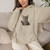 Laughing Meme Cat Hoodie – Adorable Grey Kitten Graphic Sweatshirt