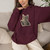 Laughing Meme Cat Hoodie – Adorable Grey Kitten Graphic Sweatshirt