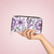 Purple Floral Butterflies Zipper Wallet | Lavender Flower Print