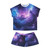 Purple Galaxy Nebula Pajama Set | Short Pajama Set