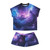 Purple Galaxy Nebula Pajama Set | Short Pajama Set