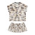 Neutral Leopard Pajama Set | Short Pajama Set