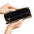 Sassy Cherry Pattern Zipper Wallet | Black Background, Fruit Design