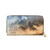 My Soul Runs with Wolves Zipper Wallet | Moonlit Wolf Scene