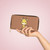 Cute Giraffe Illustration Zipper Wallet | Brown Giraffe Print