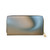 Ocean Mist Ombre Gradient Zipper Wallet | Metallic Ombre Leather