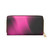 Pink Black Gradient Zipper Wallet | Abstract Ombre Wallet