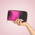 Pink Black Gradient Zipper Wallet | Abstract Ombre Wallet