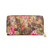 Tropical Leopard Floral Zipper Wallet | Animal Print Floral Wallet