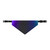 Twilight Skys Purple, Teal Black Ombre Clip-on Pet Bandana | Ombre Dog Bandana