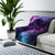 Galaxy Swirl Sherpa Blanket — Purple Space Fleece Throw