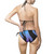 Twilight Purple Blue Ombre Tiger Stripes Bikini Swimsuit