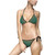 Green Ombre Triangle Bikini Swimsuit | Tie Side Brazilian