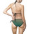 Green Ombre Triangle Bikini Swimsuit | Tie Side Brazilian