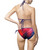 Red Blue Gradient Bikini Swimsuit | Ombre Swimwear