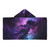 Galaxy Swirl Hooded Towel — Youth Hooded Beach & Pool Towel with Purple Nebula Design