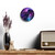 Galaxy Swirl Acrylic Wall Clock — Purple Nebula Space Decor