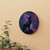Celestial Wolf Howl Acrylic Wall Clock — Galaxy Night Sky Decor