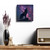 Celestial Wolf Howl Acrylic Wall Clock — Galaxy Night Sky Decor