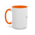 Accent Coffee Mug — Customizable 'Your Design Here' White & Black Accent Mug (11oz, 15oz)