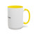 Accent Coffee Mug — Customizable 'Your Design Here' White & Black Accent Mug (11oz, 15oz)