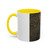 Accent Coffee Mug — Customizable 'Your Design Here' White & Black Accent Mug (11oz, 15oz)