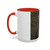 Accent Coffee Mug — Customizable 'Your Design Here' White & Black Accent Mug (11oz, 15oz)