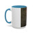 Accent Coffee Mug — Customizable 'Your Design Here' White & Black Accent Mug (11oz, 15oz)