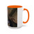 Accent Coffee Mug — Customizable 'Your Design Here' White & Black Accent Mug (11oz, 15oz)