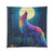 Rainbow Wolf Comforter | Colorful Moon Wolf Bedding | Fantasy Wolf Blanket | Celestial Bedroom Decor