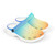 Lagoon Blue & Orange Ombre Kids EVA Clogs | Lightweight Youth Garden Shoes | Colorful Slip-On Clogs