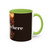Artistic Custom Photo Accent Coffee Mug — Personalized Pet & Sunset Floral Design (11/15oz)