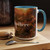 Artistic Custom Photo Accent Coffee Mug — Personalized Pet & Sunset Floral Design (11/15oz)
