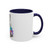 Rainbow Splash French Bulldog Accent Mug | Colorful Frenchie Coffee Mug | Dog Lover Gift | Ceramic Mug