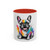 Rainbow Splash French Bulldog Accent Mug | Colorful Frenchie Coffee Mug | Dog Lover Gift | Ceramic Mug