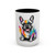 Rainbow Splash French Bulldog Accent Mug | Colorful Frenchie Coffee Mug | Dog Lover Gift | Ceramic Mug