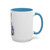 Rainbow Splash French Bulldog Accent Mug | Colorful Frenchie Coffee Mug | Dog Lover Gift | Ceramic Mug