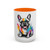 Rainbow Splash French Bulldog Accent Mug | Colorful Frenchie Coffee Mug | Dog Lover Gift | Ceramic Mug