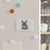 Colorful French Bulldog Rectangle Magnet — Rainbow Paw Art Refrigerator Magnet