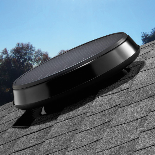 Solar-Powered Attic Fan: low profile Solar-Powered Attic Fan: low profile