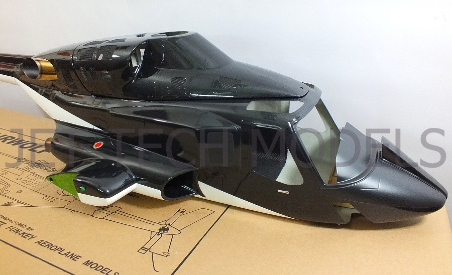 Airwolf Rc Helicopter Under 600 FUNKEY Scale Fuselage AIRWOLF