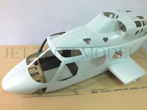 FUNKEY Scale Fuselage BELL 222 .60 (700) size kit (Unpainted Version) with Retractable Landing gear FUNKEY Scale Fuselage BELL 222 .60 (700) size kit (Unpainted Version) with Retractable Landing gear