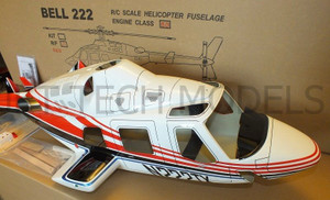 FUNKEY Scale Fuselage Bell 222 .50 (600) size Red Color with Retractable Landing Gear FUNKEY Scale Fuselage Bell 222 .50 (600) size Red Color with Retractable Landing Gear