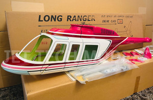 FUN-KEY LONG RANGER .30 / 550 size scale fuselage Red version with landing skid FUN-KEY LONG RANGER .30 / 550 size scale fuselage Red version with landing skid