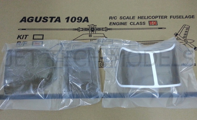 FUNKEY Spare Parts CANOPY( FULL SET Windshield ) for Agusta 109A .50 (600) size