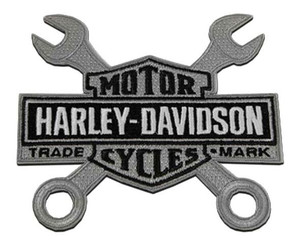 Harley-Davidson 4 in. Embroidered Wrenches Bar & Shield Logo Emblem Sew-On Patch