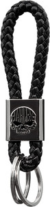 HARLEY-DAVIDSON® BLACK SKULL VINYL BRAID KEYCHAIN