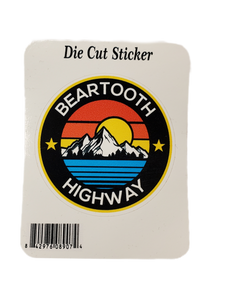 BEARTOOTH HIGHWAY CIRCLE MOUNTAIN DIE CUT STICKER