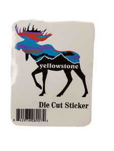 YELLOWSTONE MOOSE SUNSET DIE CUT STICKER